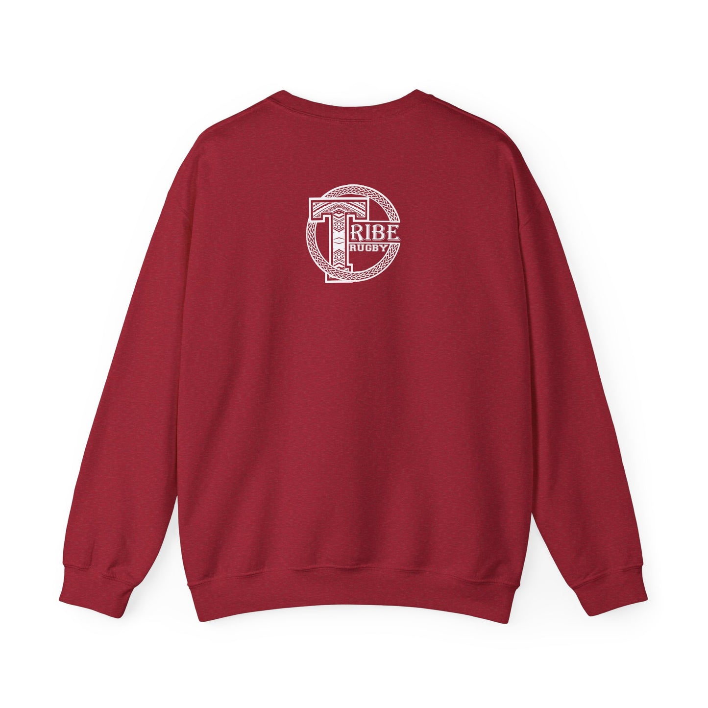 Tribe Rugby Unisex Heavy Blend™ Crewneck Sweatshirt White Logo