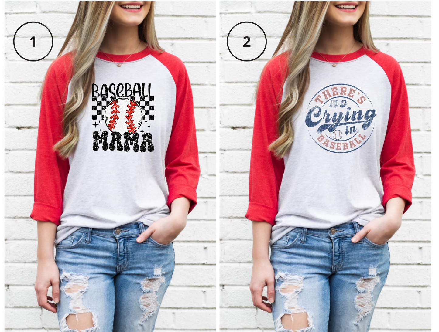 Baseball MOM Unisex Triblend 3/4-Sleeve
