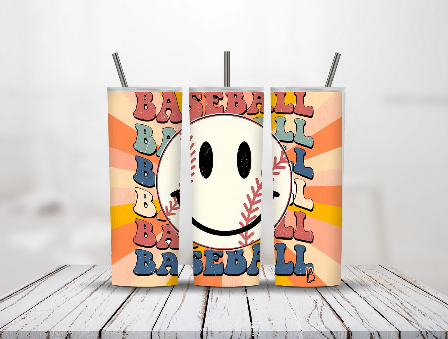 Custom Baseball Tumbler - 20oz