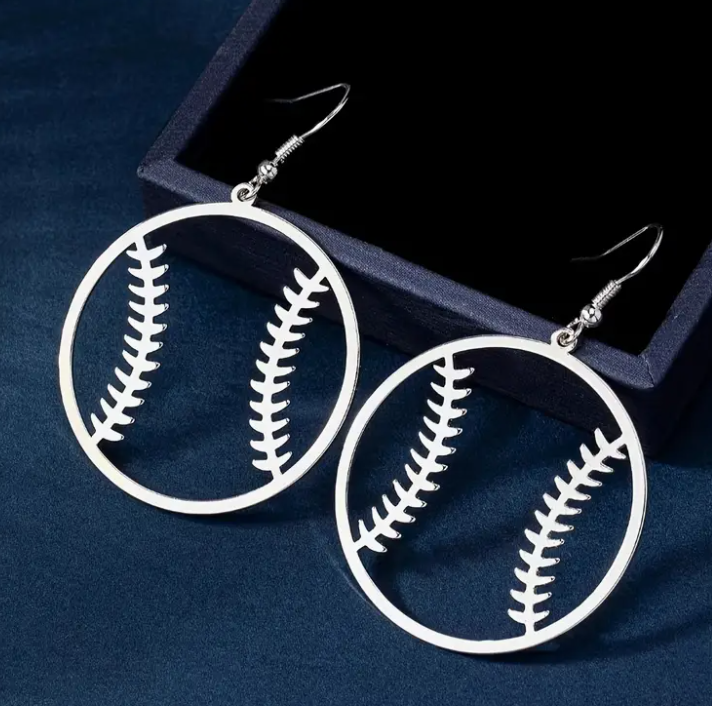 Game Day Baseball Drop Earrings