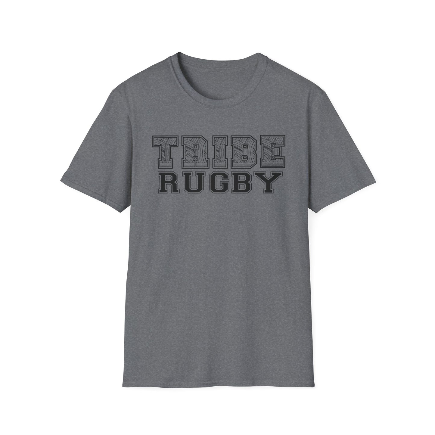 Tribe Rugby Unisex Softstyle T-Shirt Black Logo