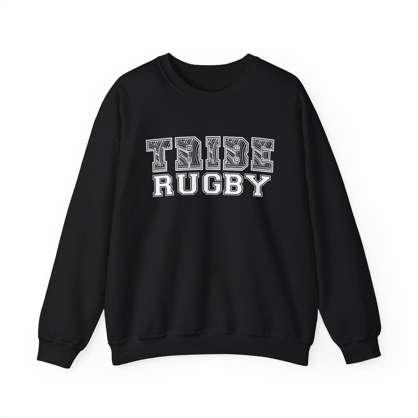 Tribe Rugby Unisex Heavy Blend™ Crewneck Sweatshirt White Logo