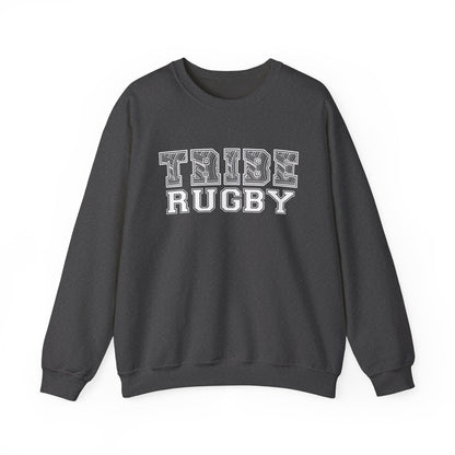 Tribe Rugby Unisex Heavy Blend™ Crewneck Sweatshirt White Logo
