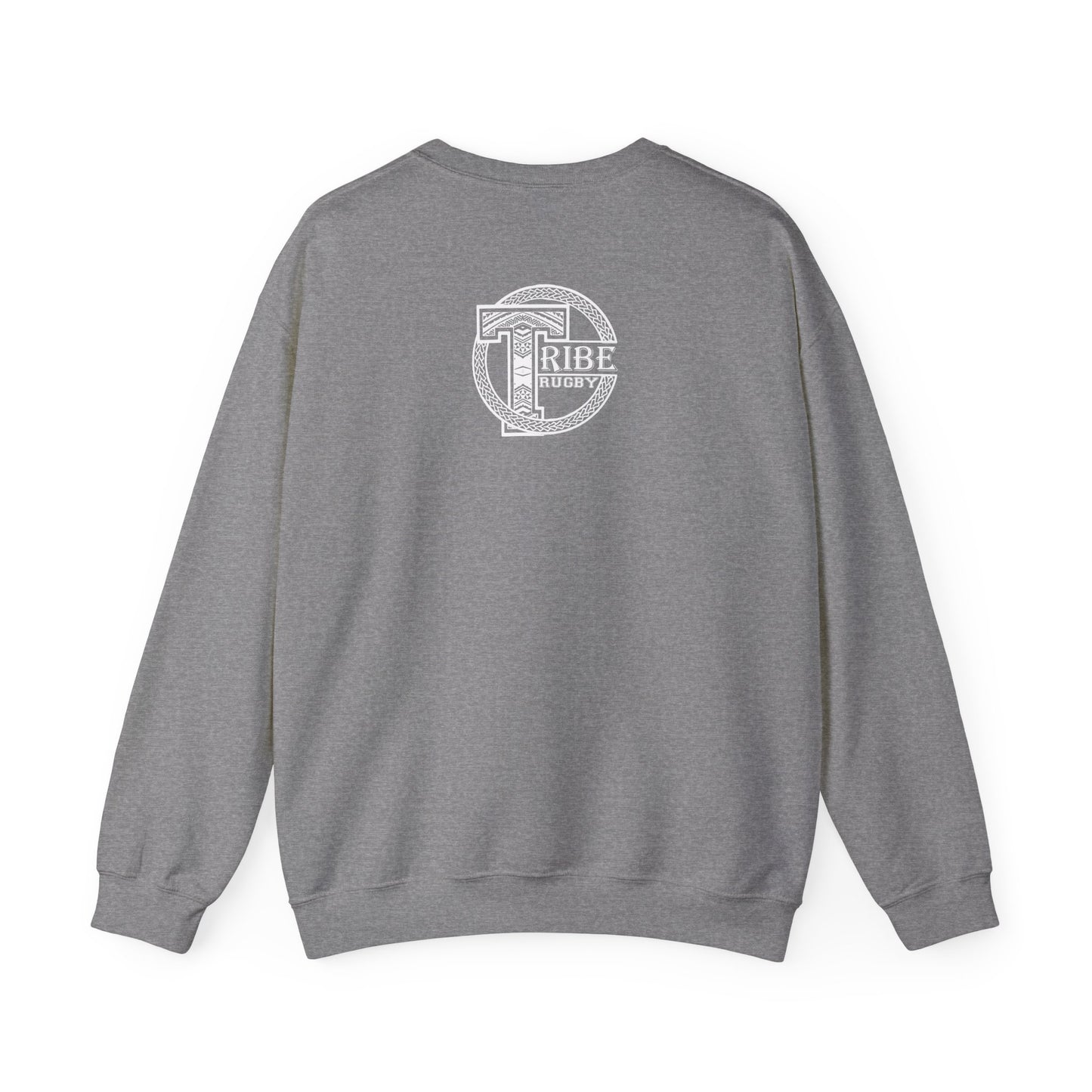 Tribe Rugby Unisex Heavy Blend™ Crewneck Sweatshirt White Logo