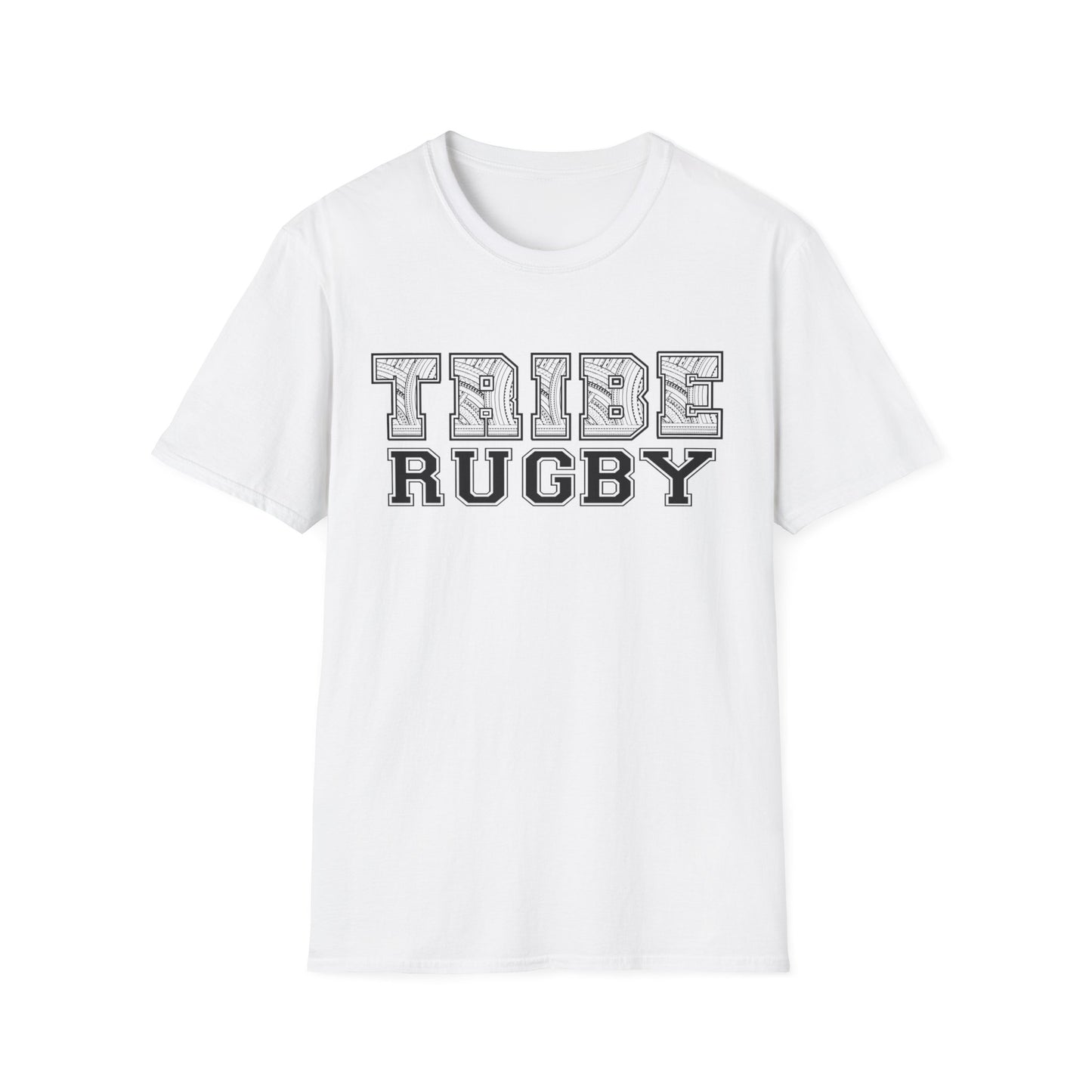 Tribe Rugby - Unisex Softstyle T-Shirt Black Logo