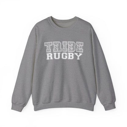 Tribe Rugby Unisex Heavy Blend™ Crewneck Sweatshirt White Logo