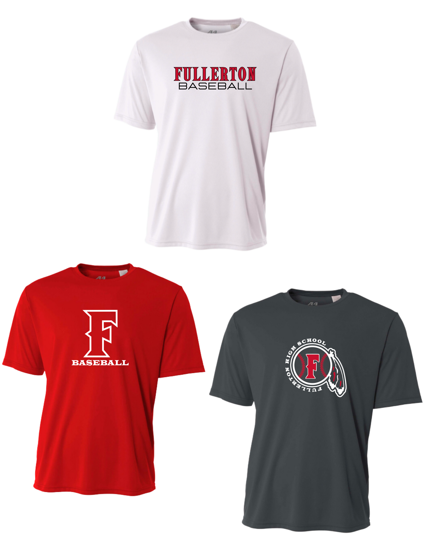 Fullerton Baseball - A4 Cooling Performance T-Shirt