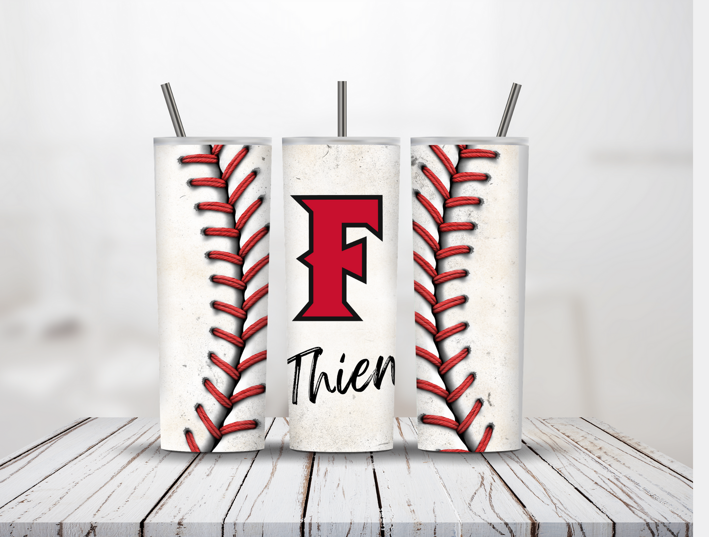 Custom Baseball Tumbler - 20oz