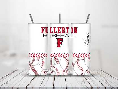 Custom Baseball Tumbler - 20oz