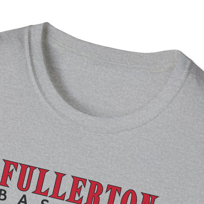 Fullerton Baseball - Unisex Softstyle T-Shirt F Feather