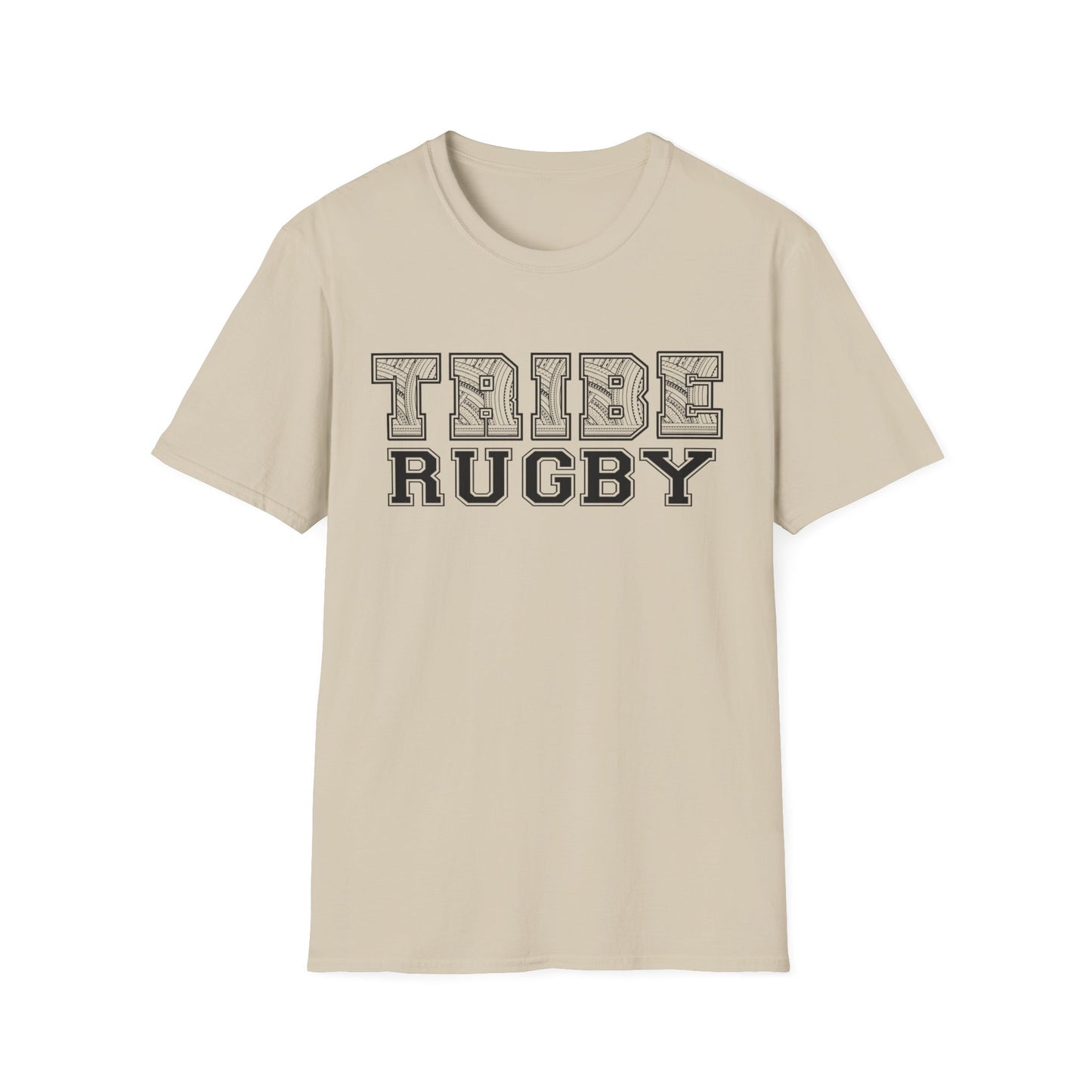 Tribe Rugby - Unisex Softstyle T-Shirt Black Logo