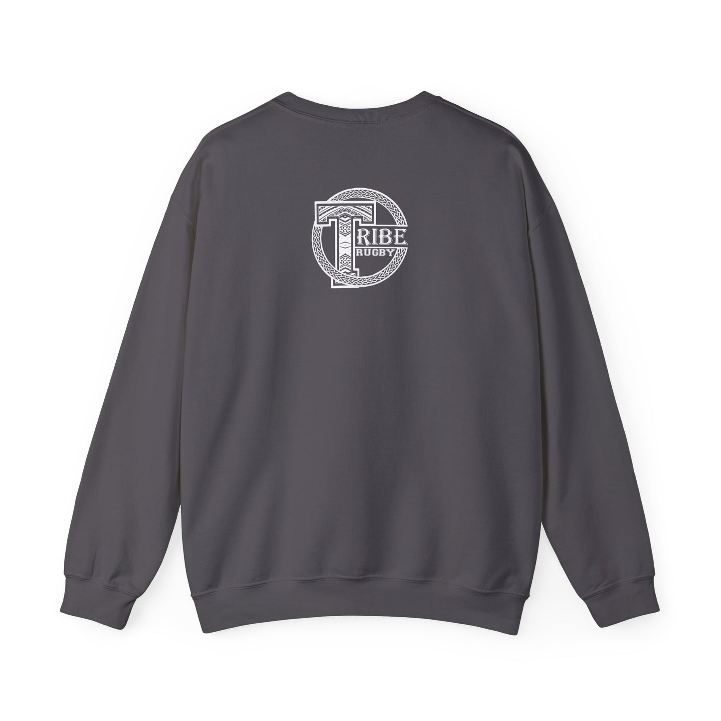 Tribe Rugby Unisex Heavy Blend™ Crewneck Sweatshirt White Logo