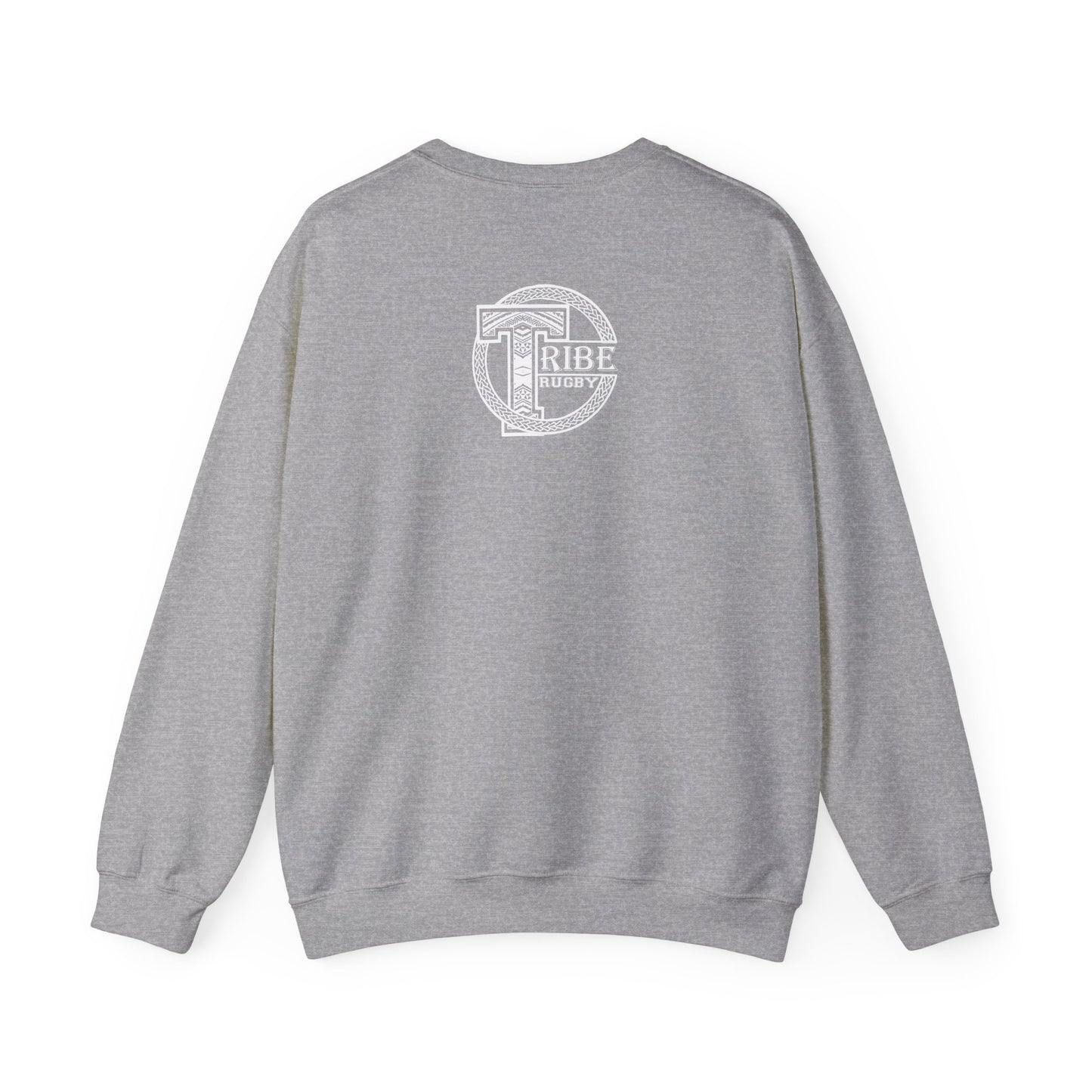 Tribe Rugby Unisex Heavy Blend™ Crewneck Sweatshirt White Logo