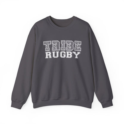Tribe Rugby Unisex Heavy Blend™ Crewneck Sweatshirt White Logo