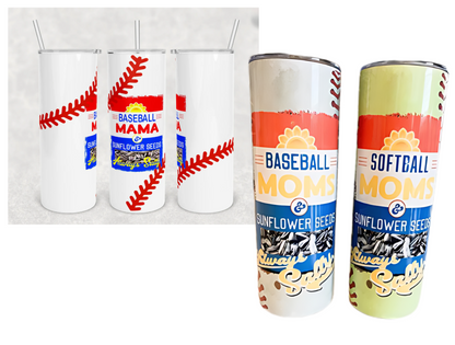 Custom Baseball Tumbler - 20oz