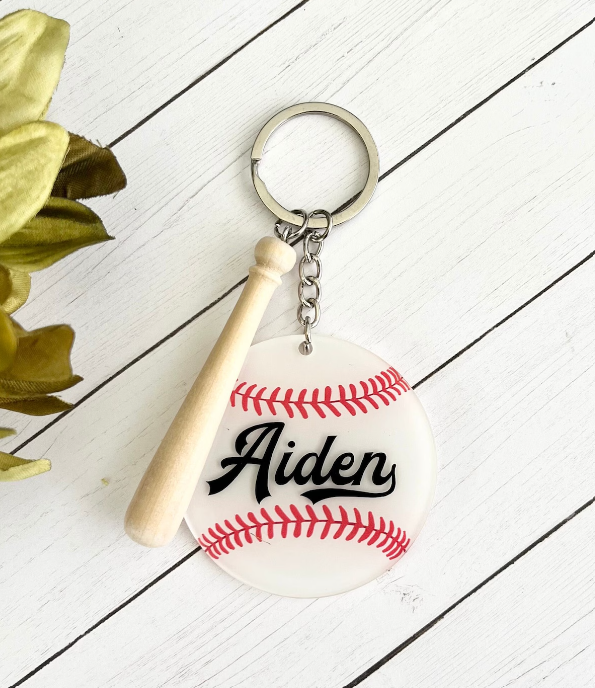 Custom Baseball Keychain